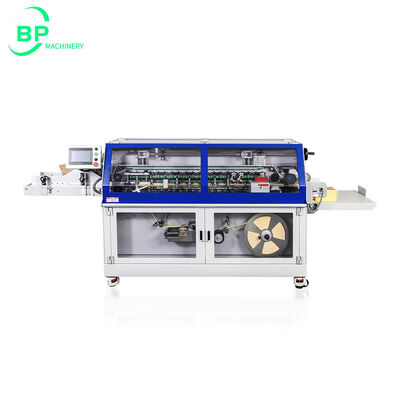 calidad  Notebook back spine wrapping machine BP-B500 used for paper back spine glue and taping up to 30mm Fábrica