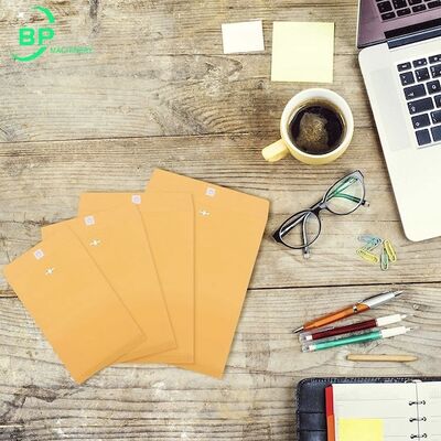 Máquina de sobres Kraft Clasp bp001 con perforadora e inserción de cierre metálico para papel kraft de muchos tamaños diferentes